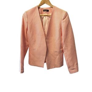 NINE WEST Coral Tweed Open Short Blazer 4